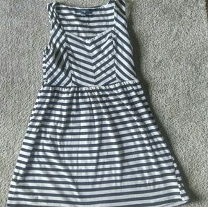 A Forever Twenty one black and white striped dress